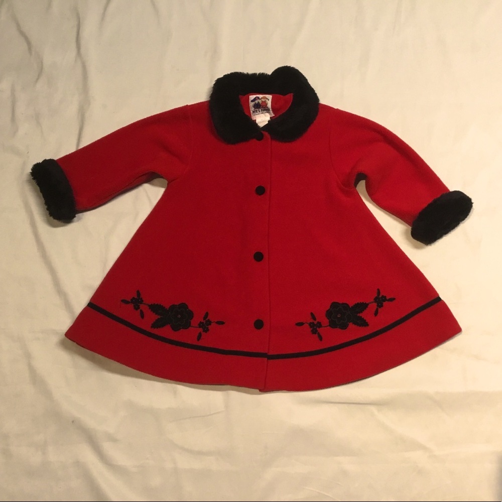 Pete’s Partner Red Fleece Coat 3T Girls